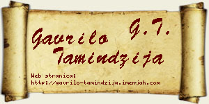 Gavrilo Tamindžija vizit kartica